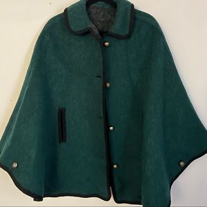 Vintage Classic Wool Reversible Cape